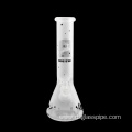 15 Inches Beaker sandblasted Glass Smoking Pipe Hookah Glass Water Pipe with Black Diffused Downstem&14mm Male Bowl